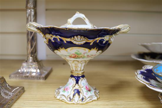 A Sevres style dish and a part dessert service